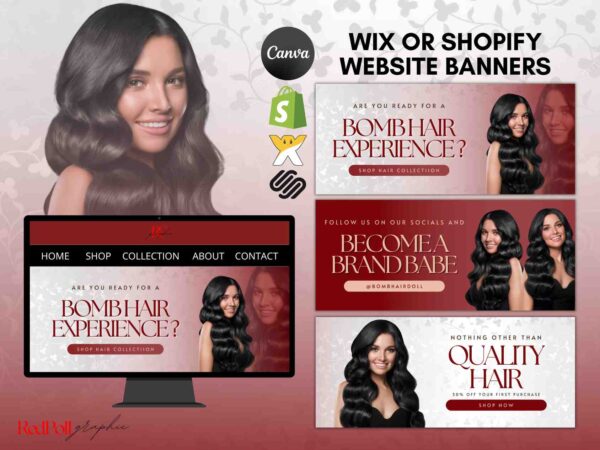 brown quality hair banner