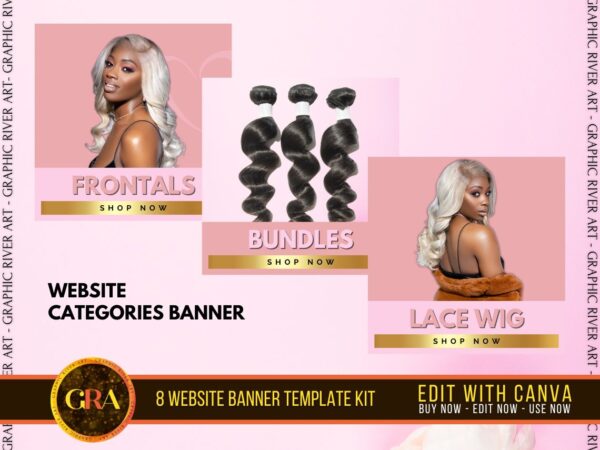 pink web category banner