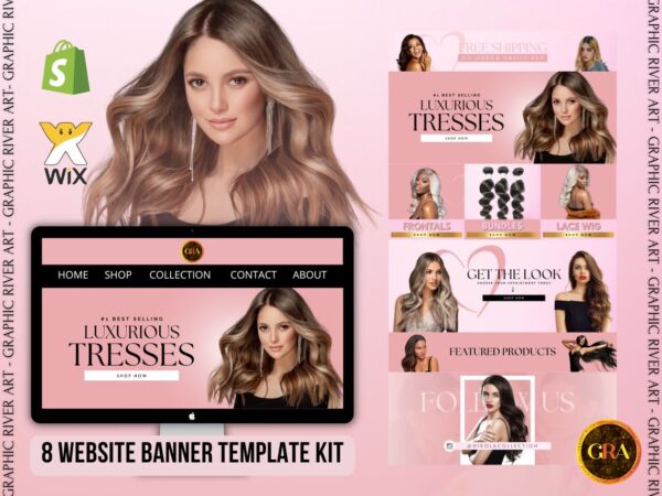 pink website banner