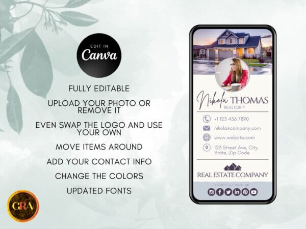 real state digital card